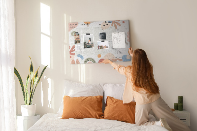 Quadro de aviso de cortiça Formas abstratas