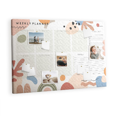 Quadro de aviso de cortiça Formas abstratas