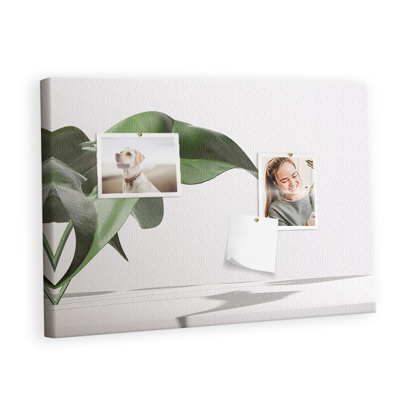 Quadro de aviso de cortiça Folhas abstratas