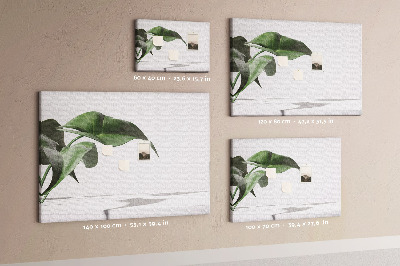 Quadro de aviso de cortiça Folhas abstratas