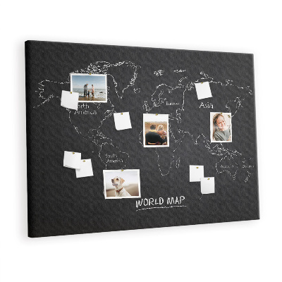 Painel em cortiça Países do mapa mundial