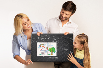 Painel em cortiça Países do mapa mundial