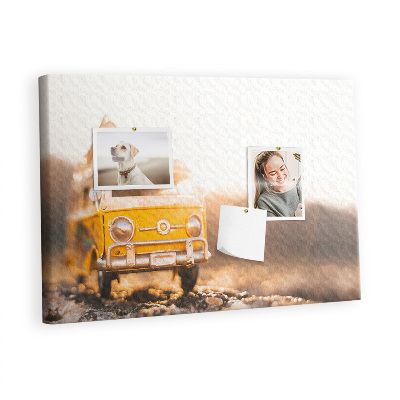 Quadro em cortiça Férias de carro