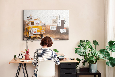 Quadro em cortiça Férias de carro