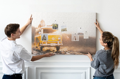 Quadro em cortiça Férias de carro