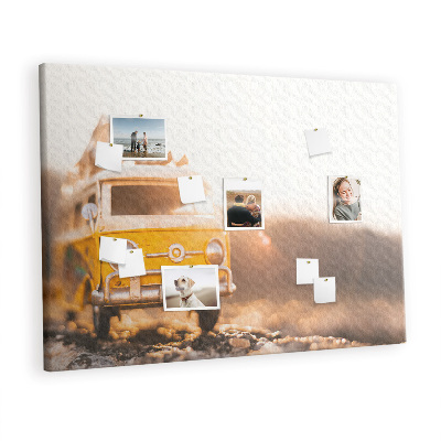 Quadro em cortiça Férias de carro