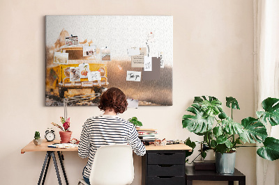 Quadro em cortiça Férias de carro