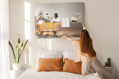 Quadro em cortiça Férias de carro