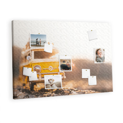 Quadro em cortiça Férias de carro