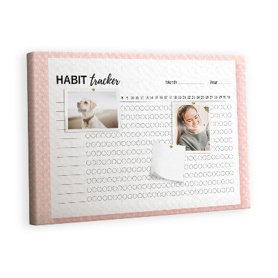 Painel em cortiça Rastreamento de hábitos