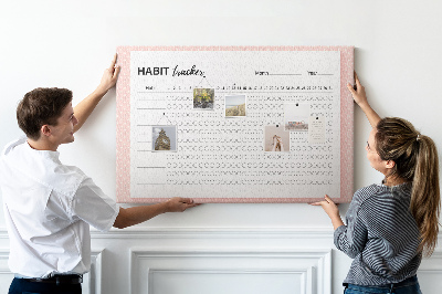 Painel em cortiça Rastreamento de hábitos