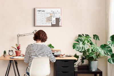 Painel em cortiça Rastreamento de hábitos