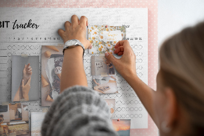 Painel em cortiça Rastreamento de hábitos