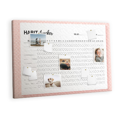 Painel em cortiça Rastreamento de hábitos