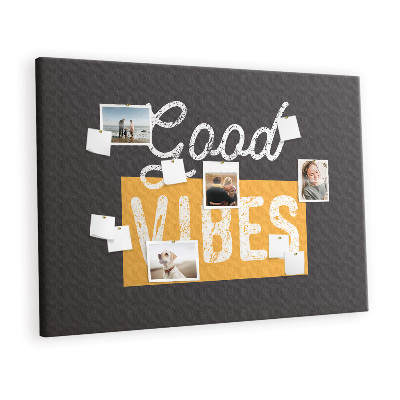 Quadro de aviso de cortiça Citação motivacional