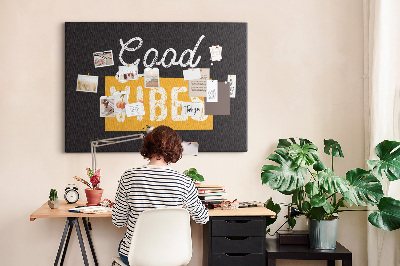 Quadro de aviso de cortiça Citação motivacional