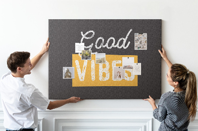 Quadro de aviso de cortiça Citação motivacional