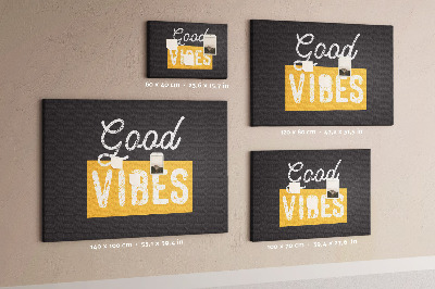 Quadro de aviso de cortiça Citação motivacional