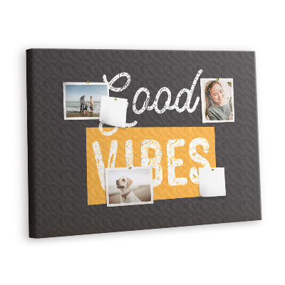 Quadro de aviso de cortiça Citação motivacional