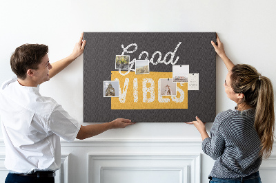 Quadro de aviso de cortiça Citação motivacional