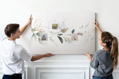 Painel em cortiça Folhas abstratas