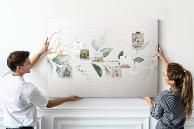 Painel em cortiça Folhas abstratas