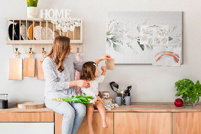 Painel em cortiça Folhas abstratas