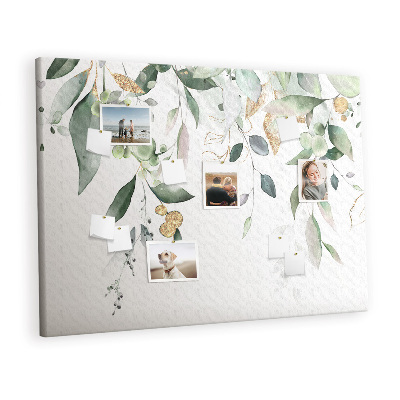 Quadro de aviso de cortiça Folhas, plantas da natureza