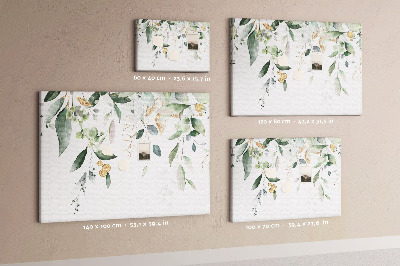 Quadro de aviso de cortiça Folhas, plantas da natureza