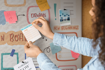 Painel em cortiça Quadro de visão colorida