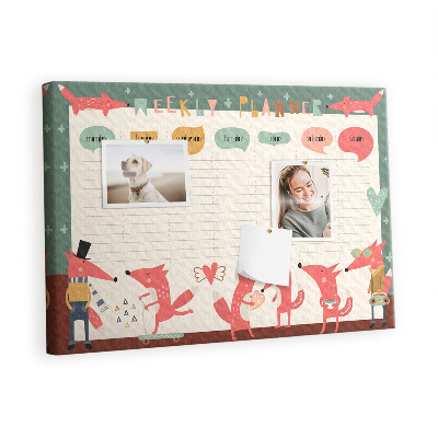 Quadro de aviso de cortiça Planejador infantil