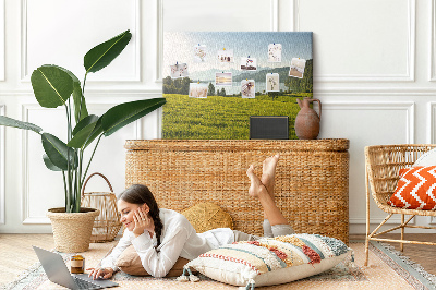 Quadro em cortiça Campo de montanha