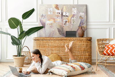 Painel em cortiça Plantas em aquarela