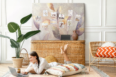 Painel em cortiça Plantas em aquarela