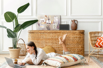 Painel em cortiça Plantas em aquarela