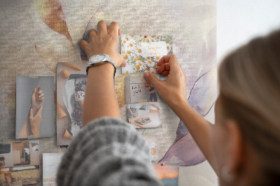 Painel em cortiça Plantas em aquarela