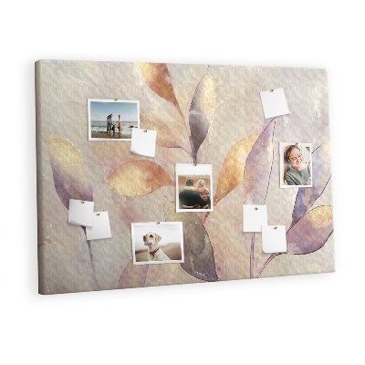 Painel em cortiça Plantas em aquarela