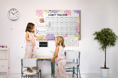 Quadro de aviso de cortiça Rastreamento de hábitos