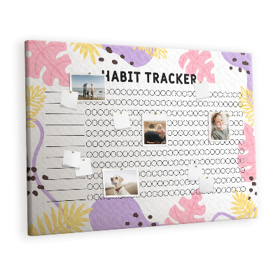 Quadro de aviso de cortiça Rastreamento de hábitos