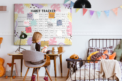 Quadro de aviso de cortiça Rastreamento de hábitos