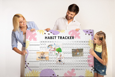 Quadro de aviso de cortiça Rastreamento de hábitos