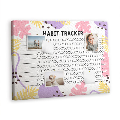 Quadro de aviso de cortiça Rastreamento de hábitos