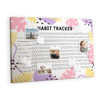 Quadro de aviso de cortiça Rastreamento de hábitos