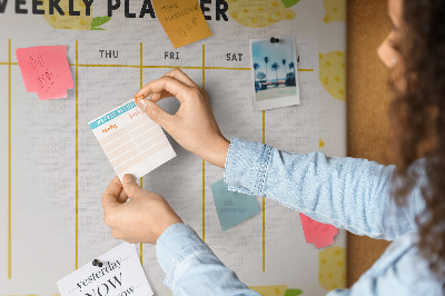 Quadro em cortiça Planejador de limão