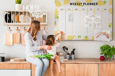 Quadro em cortiça Planejador de limão