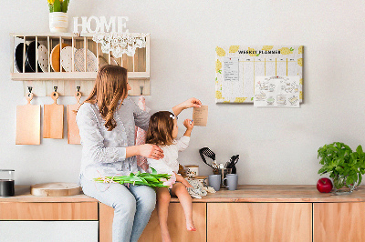 Quadro em cortiça Planejador de limão