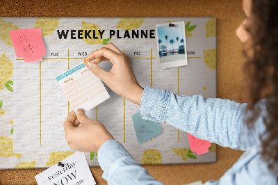 Quadro em cortiça Planejador de limão