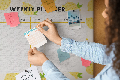 Quadro em cortiça Planejador de limão