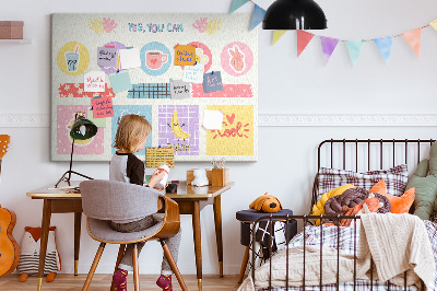 Painel em cortiça Planejador escolar