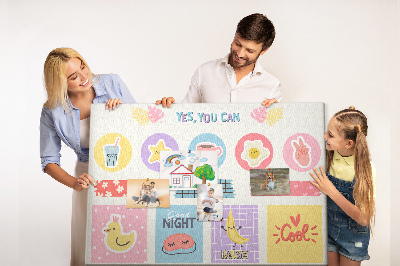 Painel em cortiça Planejador escolar